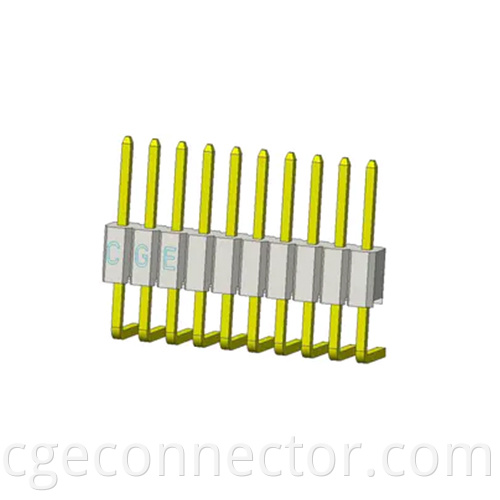 DIP Curved plug type Single row Connector